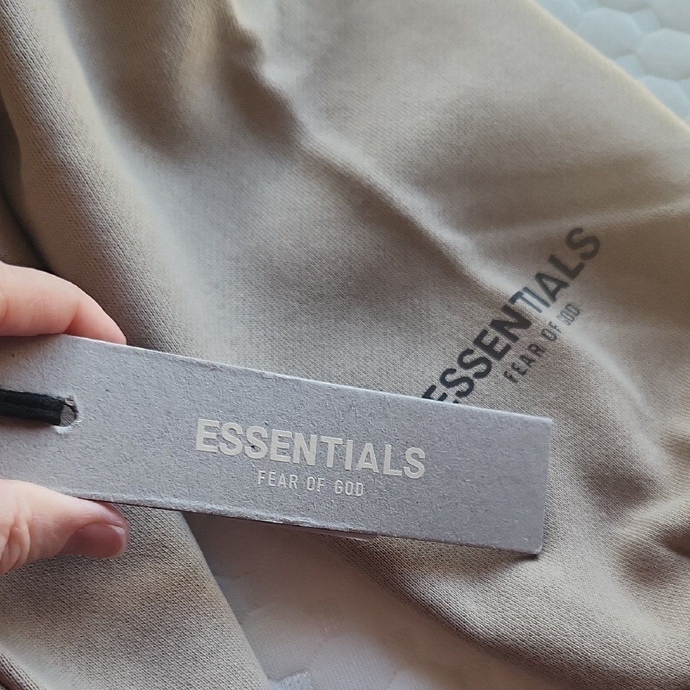 Fear of God Essentials Pullover Hoodie | Tan - Picture 9 of 13